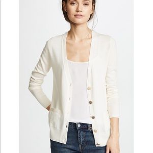 Tory Burch Relaxed V Neck Cardigan